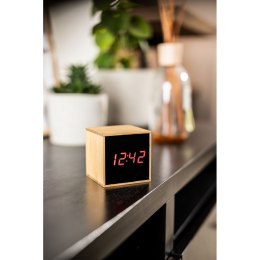Bambusowy zegar na biurko z alarmem | Katherine
