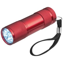 Latarka 9 LED metalowa kolor Czerwony