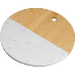 Deska kuchenna bambusowa z marmurem SAN DIEGO kolor biały