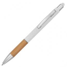 Długopis plastikowy touch pen TRIPOLI kolor biały