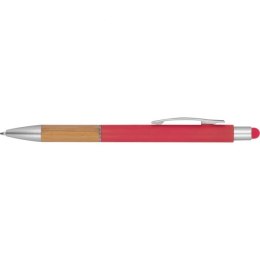 Długopis plastikowy touch pen TRIPOLI kolor czerwony