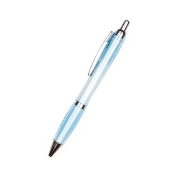 Długopis plastikowy transparentny ALKEN kolor jasnoniebieski