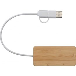 Rozgałęźnik USB KUALA LUMPUR kolor beżowy