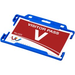 Uchwyt na plakietki Vega wykonany z tworzywa sztucznego niebieski (21060201)