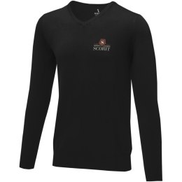Stanton - męski sweter w serek czarny (38225990)