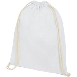 Plecak Oregon wykonany z bawełny o gramaturze 140 g/m² ze sznurkiem ściągającym biały (12057501)