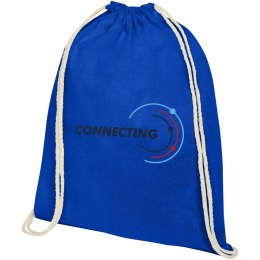 Plecak Oregon wykonany z bawełny o gramaturze 140 g/m² ze sznurkiem ściągającym błękit królewski (12057553)