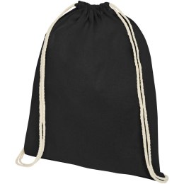 Plecak Oregon wykonany z bawełny o gramaturze 140 g/m² ze sznurkiem ściągającym czarny (12057590)
