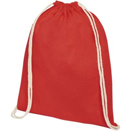 Plecak Oregon wykonany z bawełny o gramaturze 140 g/m² ze sznurkiem ściągającym czerwony (12057521)