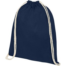 Plecak Oregon wykonany z bawełny o gramaturze 140 g/m² ze sznurkiem ściągającym granatowy (12057555)
