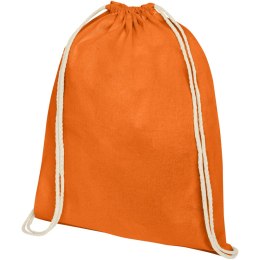 Plecak Oregon wykonany z bawełny o gramaturze 140 g/m² ze sznurkiem ściągającym pomarańczowy (12057531)
