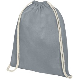 Plecak Oregon wykonany z bawełny o gramaturze 140 g/m² ze sznurkiem ściągającym szary (12057582)