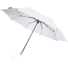 Składany wiatroodporny parasol 51 cm z PET z recyklingu Birgit biały (10914501)