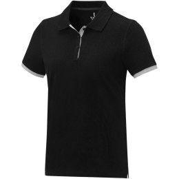 Damska koszulka polo duotone Morgan z krótkim rękawem czarny (38111901)