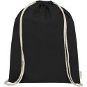 Plecak ściągany sznurkiem Orissa z bawełny organicznej z certyfikatem GOTS o gramaturze 140 g/m² czarny (12061290)