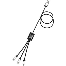 Kabel z podświetlonym logo 3w1 - SCX.design C17 czarny, biały (2PX00390)