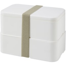 MIYO dwupoziomowe pudełko na lunch biały, biały, szary kamienny (22040101)