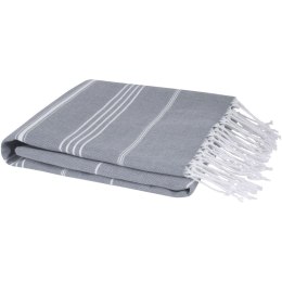 Anna bawełniany ręcznik hammam o gramaturze 150 g/m² i wymiarach 100 x 180 cm szary (11333582)