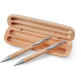 Długopis i ołówek w pudełku drewna (KC1701-40)