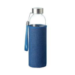 Szklana butelka w etui 500 ml niebieski (MO6192-04)