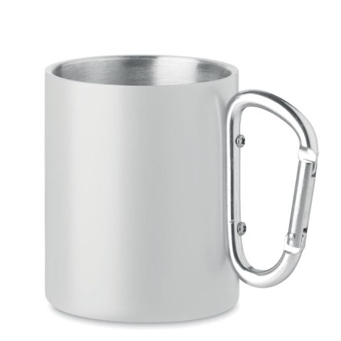 Metalowy dwuścienny kubek300ml biały (MO6873-06)