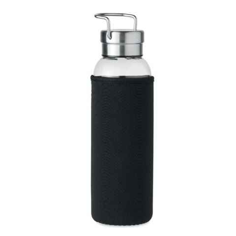 Szklana butelka w etui 500 ml czarny (MO6860-03)