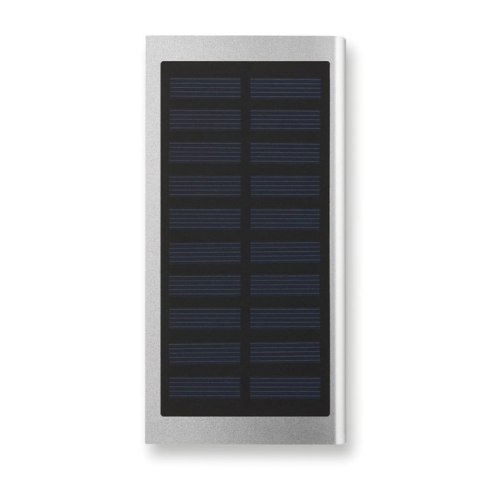 Solarny power bank 8000 mAh srebrny mat (MO9051-16)