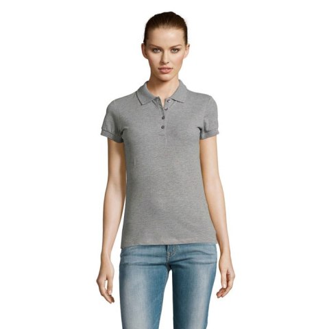 PASSION Damskie POLO 170g grey melange S (S11338-GY-S)