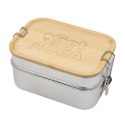 Double lunch box Alcora, srebrny