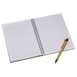 Notes A5 w linie z długopisem KENTWOOD kolor brązowy