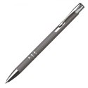 Długopis metalowy soft touch NEW JERSEY kolor ciemnoszary