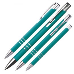 Długopis metalowy soft touch NEW JERSEY kolor turkusowy