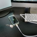 Smycz do transferu danych z micro USB LE PORT kolor biały