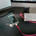 Smycz do transferu danych z micro USB LE PORT kolor czerwony