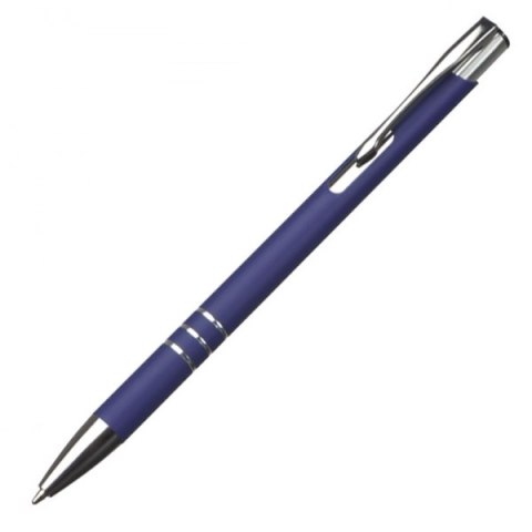 Długopis metalowy soft touch NEW JERSEY kolor niebieski
