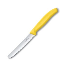 Nóż z ząbkowanym ostrzem SwissClassic Victorinox kolor żółty