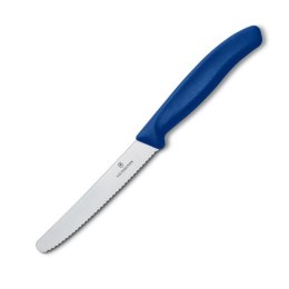 Nóż z ząbkowanym ostrzem SwissClassic Victorinox kolor niebieski