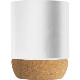 Kubek ceramiczny z korkiem GISTEL 350 ml kolor biały