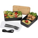 Lunch box 2x600 ml ze sztućcami PESCARA kolor czarny