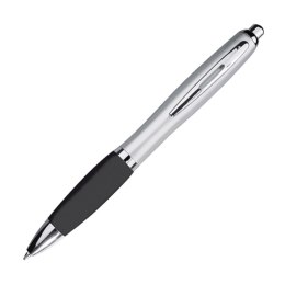Długopis plastikowy, gumowany kolor Czarny