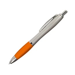 Długopis plastikowy, gumowany kolor Pomarańczowy