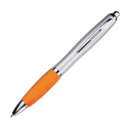 Długopis plastikowy, gumowany kolor Pomarańczowy