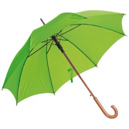 Parasol automatyczny z drewnianą rączką 105 cm kolor Jasnozielony