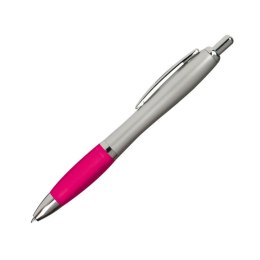Długopis plastikowy, gumowany kolor Różowy