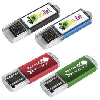 Pendrive z metalu i plastiku kolor Wielokolorowy