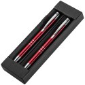 Zestaw piśmienniczy ołówek i długopis kolor Czerwony