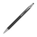 Długopis metalowy, gumowany kolor Czarny