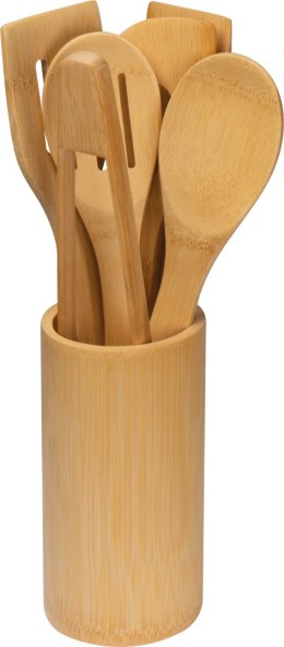 Zestaw bambusowych przyborów kuchennych kolor Beżowy