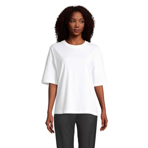 BOXY WOMEN T-SHIRT OVERSIZE Biały L (S03807-WH-L)