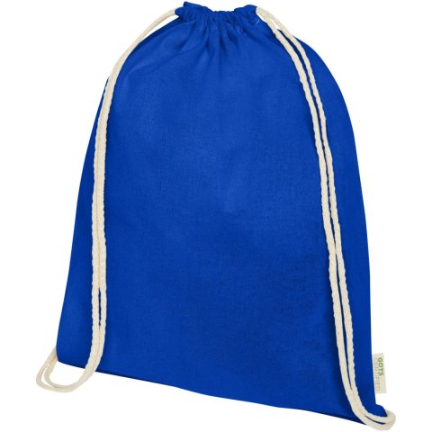 Orissa 100 g/m² organic cotton drawstring bag 5L błękit królewski (12049053)